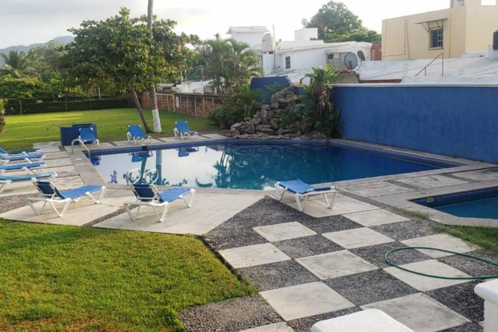 דירות מנסניו Magnifico Departamento, Cocina Equipada, 2 Recamaras 2 Banos , Hasta 6 Personas, 3 Albercas, Playa A 50 Mts Wifi, Aire Acondicionado מראה חיצוני תמונה