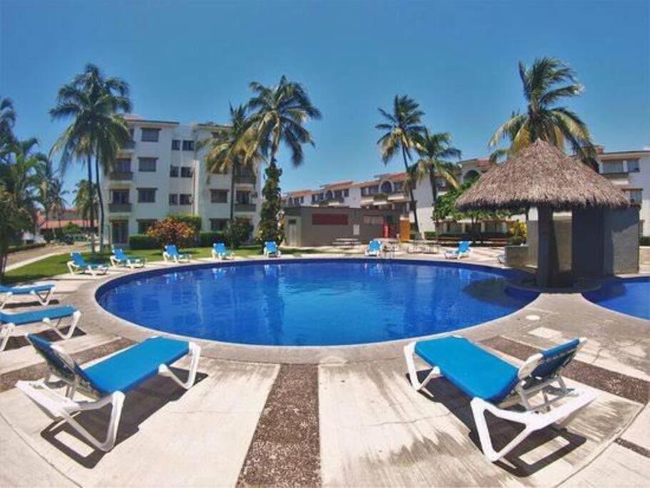 דירות מנסניו Magnifico Departamento, Cocina Equipada, 2 Recamaras 2 Banos , Hasta 6 Personas, 3 Albercas, Playa A 50 Mts Wifi, Aire Acondicionado מראה חיצוני תמונה